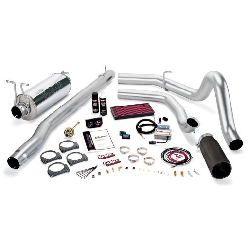 Picture of Banks Power 99.5 Ford 7.3L F250350 Auto Stinger System - SS Single Exhaust w Black Tip