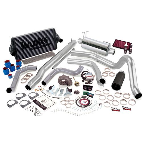 Picture of Banks Power 99.5 - 03 Ford 7.3L F250350 Auto PowerPack System - SS Single Exhaust w Black Tip