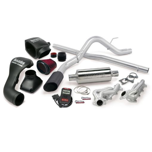 Picture of Banks Power 06 - 08 Ford 5.4L F - 150 CCMB PowerPack System - SS Single Exhaust w Black Tip