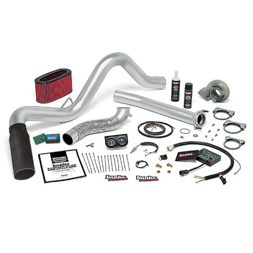 Picture of Banks Power 95.5 - 97 Ford 7.3L Man Stinger - Plus System - SS Single Exhaust w Black Tip