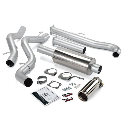 Picture of Banks Power 01 - 04 Chevy 6.6L SCLB Monster Exhaust System - SS Single Exhaust w Chrome Tip