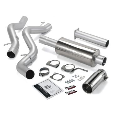 Picture of Banks Power 02 - 05 Chevy 6.6L ECCCSB Monster Exhaust System - SS Single Exhaust w Chrome Tip