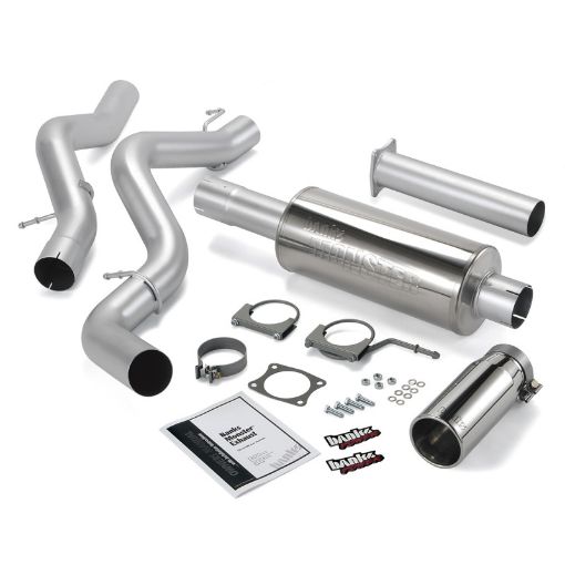 Picture of Banks Power 02 - 05 Chevy 6.6L ECCCSB Monster Exhaust System - SS Single Exhaust w Chrome Tip