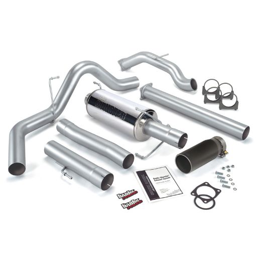 Picture of Banks Power 03 - 04 Dodge 5.9L CCLB(Catted) Monster Exhaust System - SS Single Exhaust w Black Tip