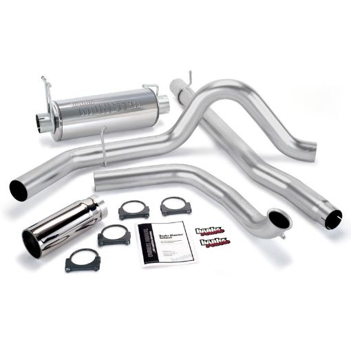Picture of Banks Power 00 - 03 Ford 7.3L Excursion Monster Exhaust System - SS Single Exhaust w Chrome Tip