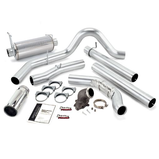Picture of Banks Power 99 Ford 7.3L Cat Monster Exhaust w Power Elbow - SS Single Exhaust w Chrome Tip