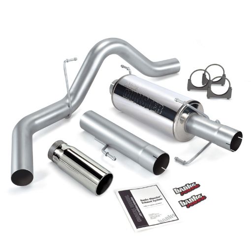 Picture of Banks Power 06 - 07 Dodge 5.9L 325Hp Mega Cab Monster Exhaust System - SS Single Exhaust w Chrome Tip