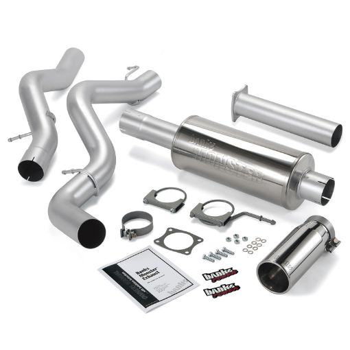 Picture of Banks Power 06 - 07 Chevy 6.6L CCSB Monster Exhaust System - SS Single Exhaust w Chrome Tip