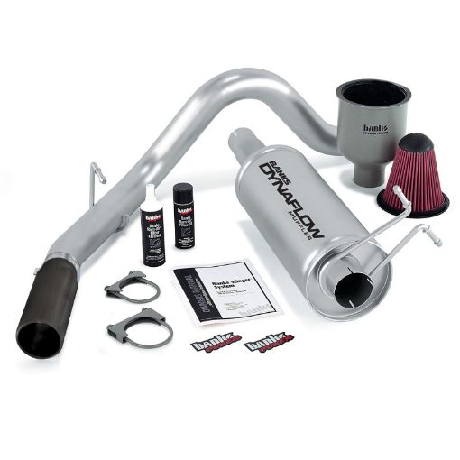 Picture of Banks Power 99 - 04 Ford 6.8L Excursion Stinger System - SS Single Exhaust w Black Tip