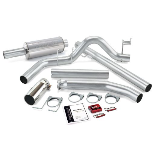 Picture of Banks Power 01 Dodge 5.9L Ext Cab Git - Kit - SS Single Exhaust w Chrome Tip