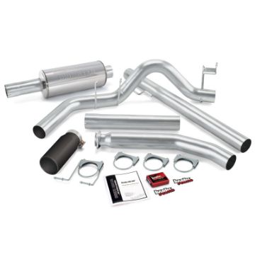 Picture of Banks Power 01 Dodge 5.9L Ext Cab Git - Kit - SS Single Exhaust w Black Tip