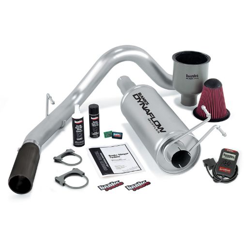 Picture of Banks Power 99 - 04 Ford 6.8L ExtCrew Cab Stinger System w AutoMind - SS Single Exhaust w Black Tip