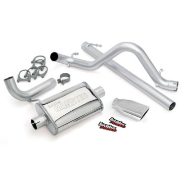 Picture of Banks Power 07 - 11 Jeep 3.8L Wrangler - 2dr Monster Exhaust System - SS Single Exhaust w Chrome Tip