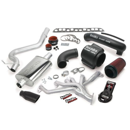 Picture of Banks Power 98 - 99 Jeep 4.0L Wrangler PowerPack System - SS Single Exhaust w Black Tip