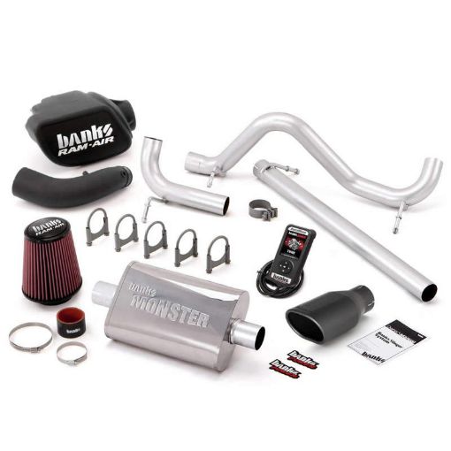 Picture of Banks Power 07 - 11 Jeep 3.8L Wrangler - 2dr Stinger Sys w AutoMind - SS Single Exhaust w Black Tip