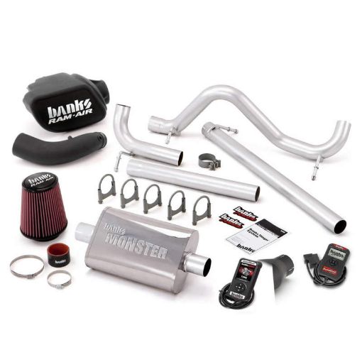 Picture of Banks Power 07 - 11 Jeep 3.8L Wrangler - 4dr Stinger Sys w AutoMind - SS Single Exhaust w Black Tip