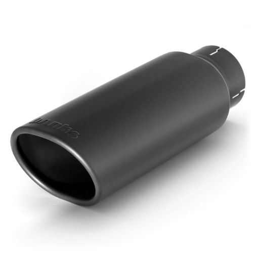 Picture of Banks Power Tailpipe Tip Kit - SS Obround Angle Cut - Black - 3in Tube - 3.75in X 4.5in X 11.5in