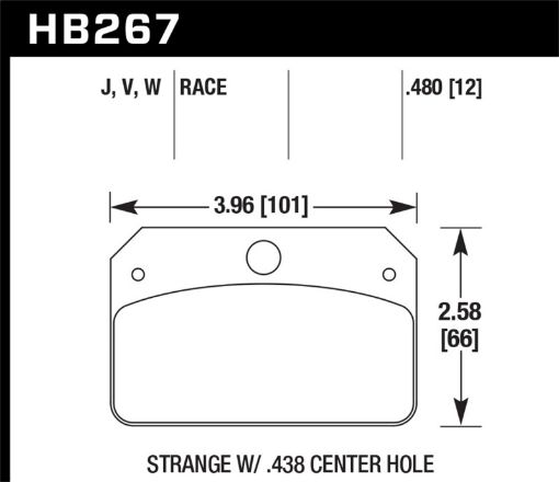 Picture of Hawk DR - 97 Brake Pads for Strange w 0.438in Center Hole