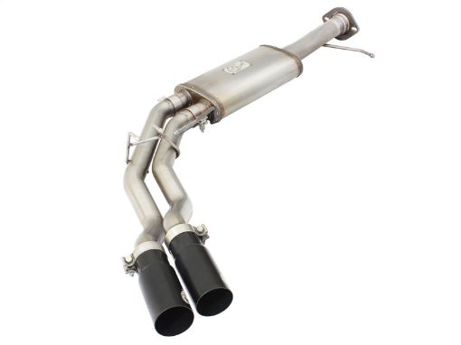 Picture of aFe Rebel Series Exhaust SS Front Side Exit CB w Black Tips 10 - 14 Ford F150 Ecoboost V8 6.2L