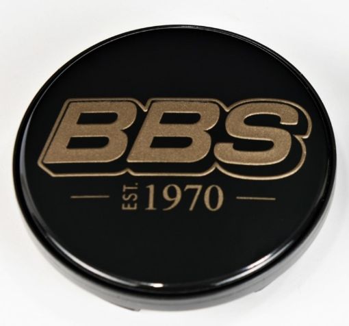 Picture of BBS Center Cap 70.6mm BlackGold Est. 1970 Anniversary wBBS Logo (5 - Tab)
