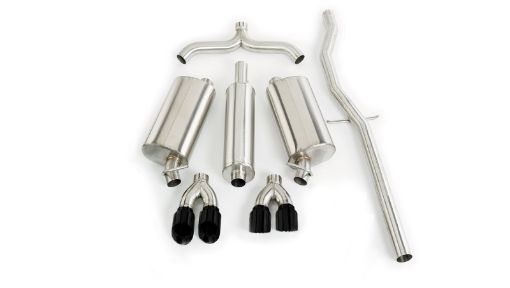 Picture of Corsa 98 - 03 Cadillac Seville 4.6L 2.5in Cat - Back Dual Rear w Twin 35in Black Pro - Series Tips