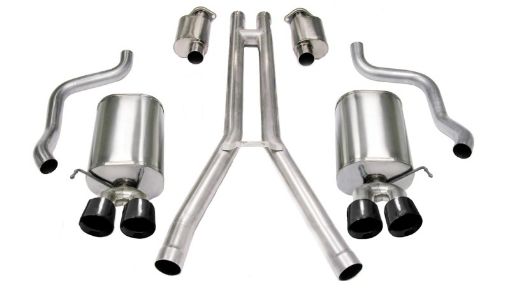 Picture of Corsa 2004 - 2008 Cadillac XLR 4.6L 25in Cat - Back Dual Rear w Twin 35in Black Pro - Series Tips