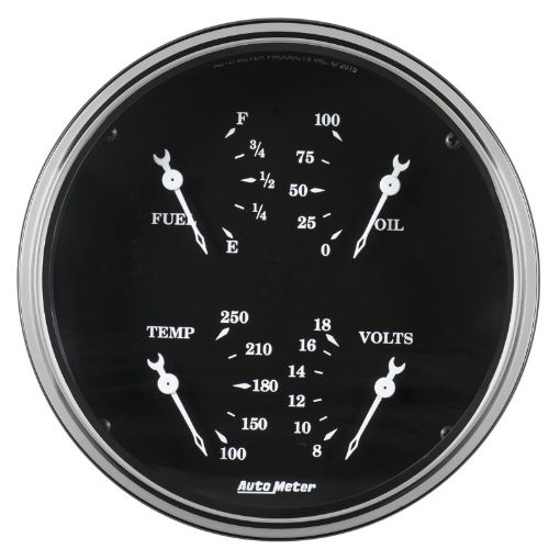 Picture of Auto Meter Gauge Quad 5in 0E - 90F Elec Old Tyme Black