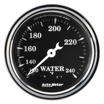 Picture of Auto Meter Gauge Water Temp 2 116in 120 - 240F Mech Old Tyme Black