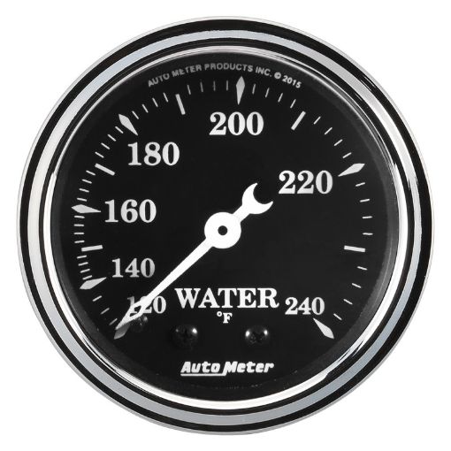 Picture of Auto Meter Gauge Water Temp 2 116in 120 - 240F Mech Old Tyme Black