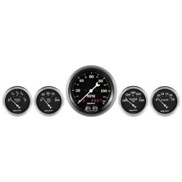 Picture of Auto Meter Gauge Kit 5 pc. 3 38in 2 116in GPS Speedometer Old Tyme Black