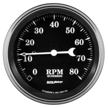 Picture of Auto Meter Gauge Tachometer 3 38in 8k RPM In - Dash Old Tyme Black