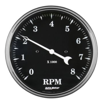 Picture of Auto Meter Gauge Tachometer 5in 8k RPM In - Dash Old Tyme Black