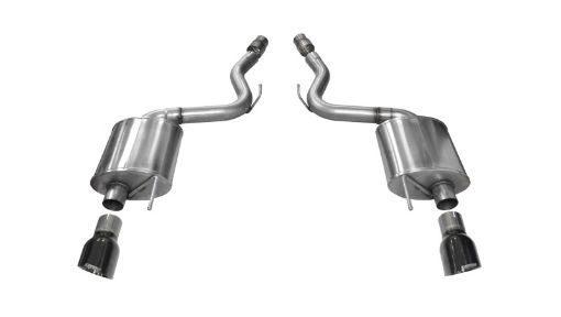 Picture of Corsa 2015 - 2017 Ford Mustang GT 5.0 3in Axle Back Exhaust Black Dual Tips (Touring)