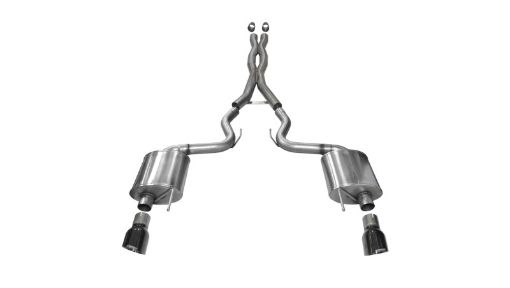 Picture of Corsa 2015 - 2017 Ford Mustang GT 5.0 3in Cat Back Exhaust Black Dual Tips (Sport)