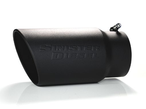 Picture of Sinister Diesel Universal Black Ceramic Coated Stainless Steel Exhaust Tip (5in to 6in)