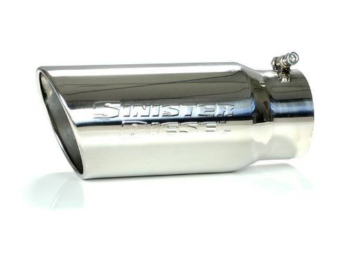 Picture of Sinister Diesel Universal Polished 304 Stainless Steel Exhaust Tip (5in to 6in)