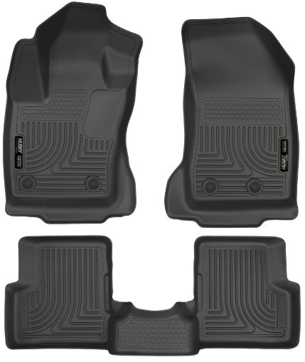 Picture of Husky Liners 2015 Jeep Renegade Weatherbeater Black Front and Second Row Floor Liners