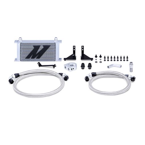 Picture of Mishimoto 14 - 16 Ford Fiesta ST Non - Thermostatic Oil Cooler Kit - Silver