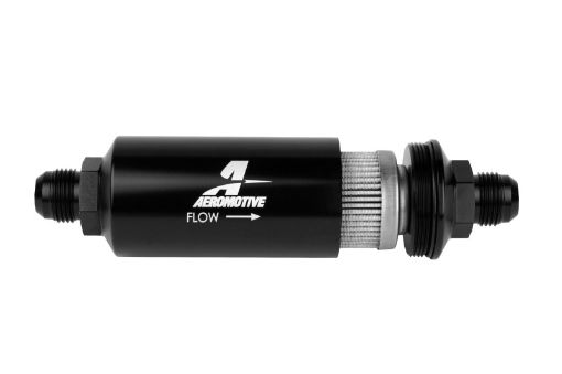Picture of Aeromotive In - Line Filter - (AN - 10) 100 Micron Stainless Steel Element Black Anodize Finish