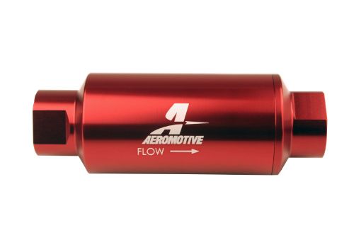 Picture of Aeromotive In - Line Filter - (AN - 10) 10 Micron Microglass Element Red Anodize Finish