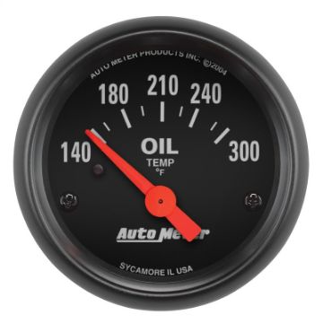 Picture of Autometer Z - Series 52mm 140 - 300 Degrees F Electric Oil Temp Gauge