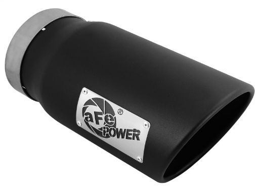Picture of aFe Diesel Exhaust Tip Bolt On Black 5in Inlet x 6in Outlet x 12in Long