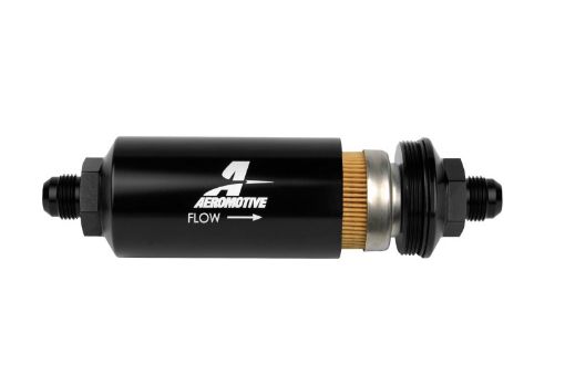 Picture of Aeromotive In - Line Filter - (AN - 8 Male) 10 Micron Fabric Element Bright Dip Black Finish