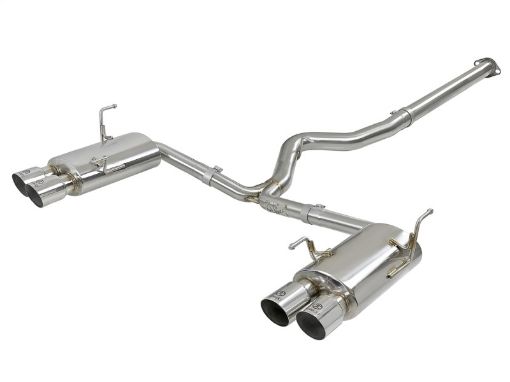 Picture of aFe Takeda 3in SS Exhaust Cat - Back 15 - 16 Subaru WRXSTI 2.0L2.5L Polished Tips
