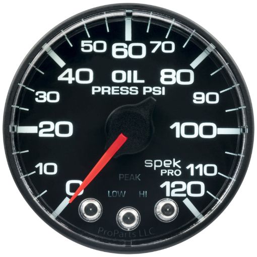 Picture of Autometer Spek - Pro 52.4mm 0 - 120 PSI Digital Stepper Motor Oil Pressue Gauge