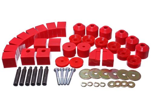 Picture of Energy Suspension 86 - 95 Suzuki Samurai Red 1in Lift Body Mount Set