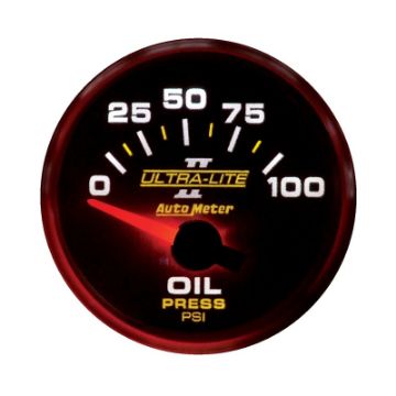 Picture of Autometer Ultra - Lite II 52mm 0 - 100 PSI Electrical Oil Pressure Gauge