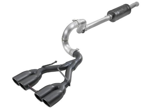 Picture of aFe Rebel Series 2.5in 304 SS Cat - Back Exhaust w Black Tip 18 - 20 Jeep Wrangler (JL)
