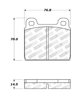 Picture of StopTech Street Touring 75 - 95 Alfa Romeo 2000 SpiderGraduateVeloce Front Brake Pads