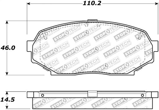 Picture of StopTech Street Touring 90 - 93 Mazda Miata Front Brake Pads D525